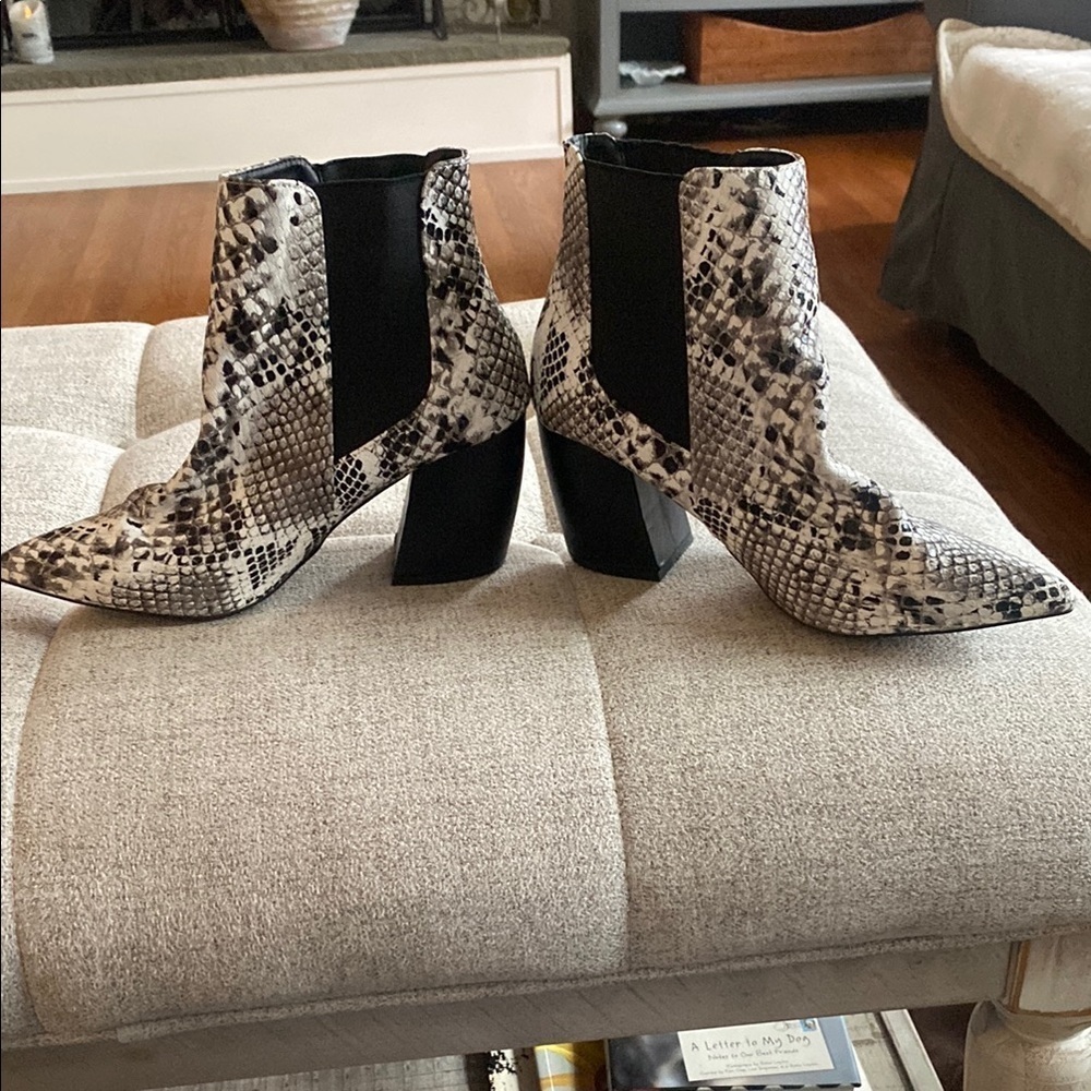 Lulu's Snakeskin Ankle Boots - Picture 6 of 12